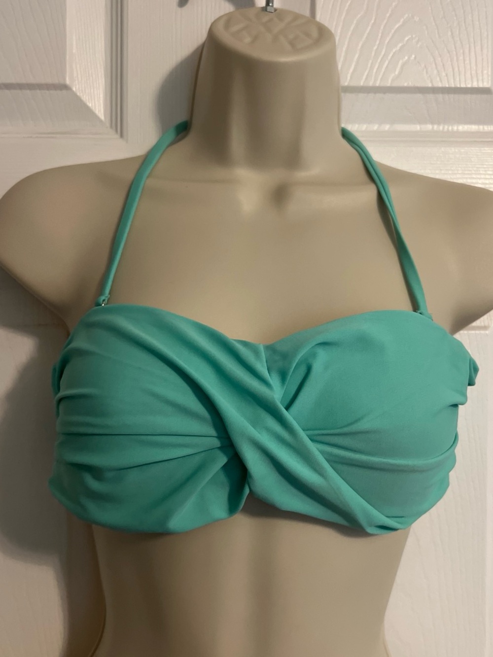 Forever 21 Turquoise bikini top with cross front detail  size s